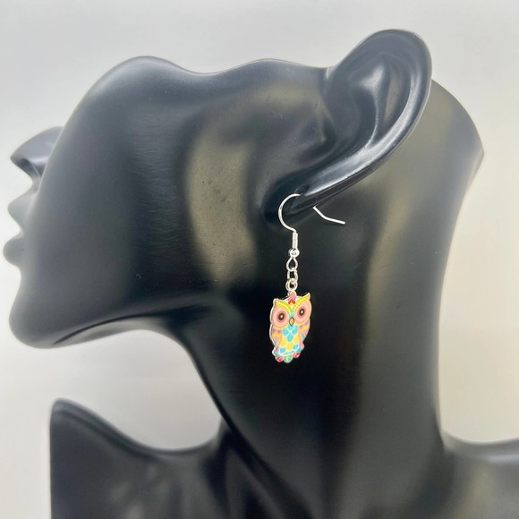 Owl Earrings - Bird Earrings - Dangle Earrings - Animal Earrings - Cottagecore - Picture 8 of 10